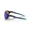 Oakley Plazma Sunglasses Matte Black Frame Prizm Sapphire Polarized Lense