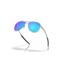 Oakley Contrail Sunglasses Satin Chrome Frame Prizm Sapphire Lense