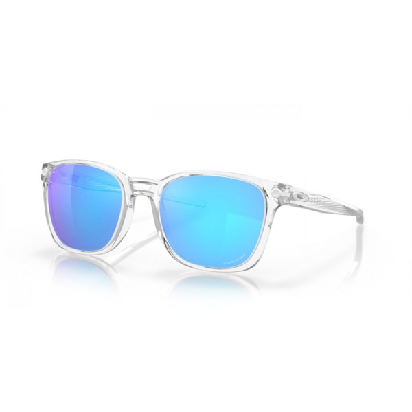 Oakley Ojector Sunglasses Polished Clear Frame Prizm Sapphire Lense