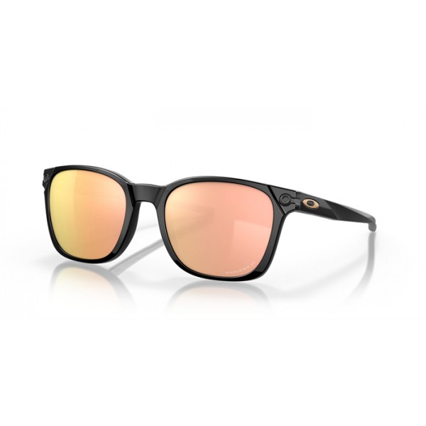 Oakley Ojector Sunglasses Polished Black Frame Prizm Rose Gold Polarized Lense