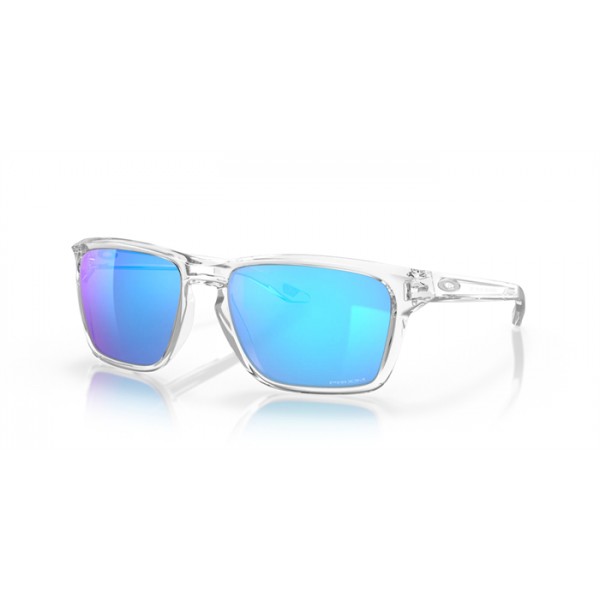 Oakley Sylas Sunglasses Polished Clear Frame Prizm Sapphire Lense