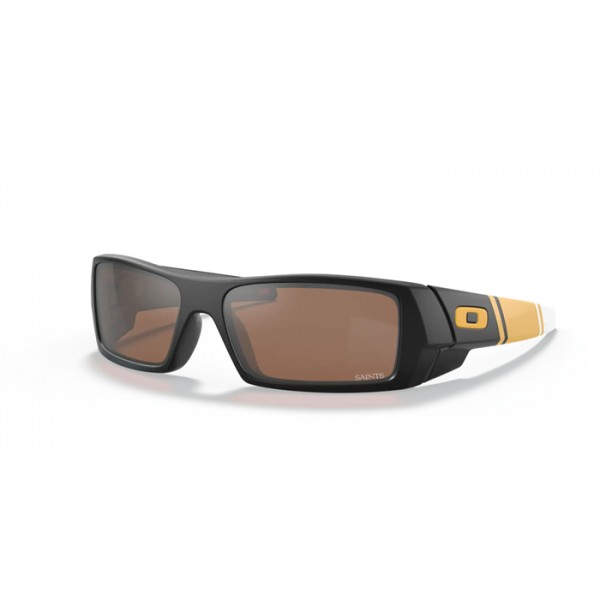 Oakley New Orleans Saints Gascan® Sunglasses Matte Black Frame Prizm Tungsten Lense