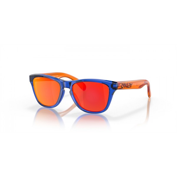 Oakley Frogskins XXS Sunglasses Crystal Blue Frame Prizm Ruby Lense