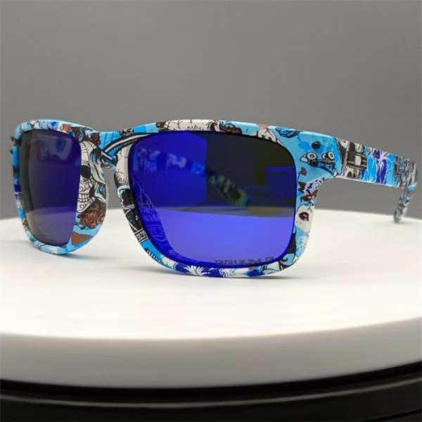 Oakley Holbrook Sunglasses Blue Doodle Frame Blue Polarized Lense