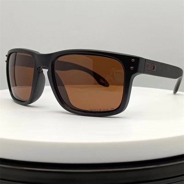 Oakley Holbrook Sunglasses Matte Black Frame Brown Polarized Lense