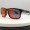 Oakley Holbrook Sunglasses Matte Black Frame Red/Orange Polarized Lense