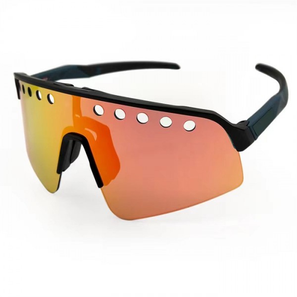 Oakley Sutro Lite Sweep Sunglasses Matte Black Frame Prizm Sunset Orange Lense
