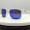 Oakley Holbrook Sunglasses White Transparent Rubber/Blue Frame Blue Polarized Lense