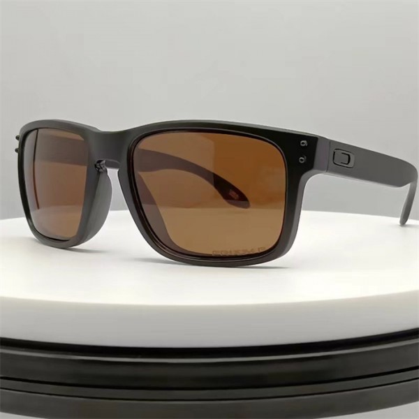 Oakley Holbrook Sunglasses Matte Black Frame Tawny Brown Polarized Lense