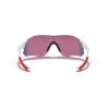 Oakley EVZero Path Low Bridge Fit Sunglasses Polished White Frame Prizm Road Lens