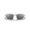 Oakley Flak 2.0 Low Bridge Fit Sunglasses Polished White Frame Slate Iridium Lens