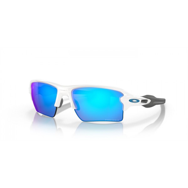 Oakley Flak 2.0 XL Team Colors Sunglasses Polished White Frame Light Prizm Sapphire Lens