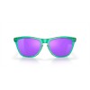 Oakley Frogskins Low Bridge Fit Shift Collection Sunglasses Transparent Celeste Frame Prizm Violet Lens