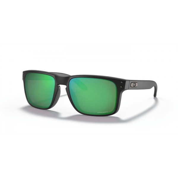Oakley Holbrook Low Bridge Fit Sunglasses Matte Black Ink Frame Prizm Jade Lens