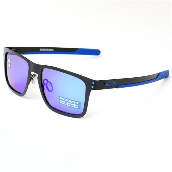 Oakley Holbrook Metal Sunglasses Black Blue Frame Prizm Blue Lense