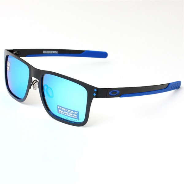 Oakley Holbrook Metal Sunglasses Black Frame Polarized Blue Lense