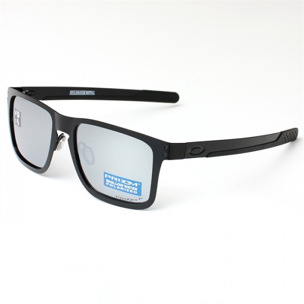 Oakley Holbrook Metal Sunglasses Black Frame Polarized Gray Lense