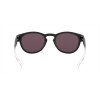 Oakley Latch Low Bridge Fit Borderline Sunglasses Matte Black Blue Frame Prizm Grey Lens
