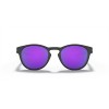 Oakley Latch Low Bridge Fit Sunglasses Matte Black Frame Prizm Violet Lens