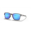 Oakley Latch Square Low Bridge Fit Sunglasses Matte Grey Ink Frame Prizm Sapphire Lens