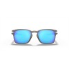 Oakley Latch Square Low Bridge Fit Sunglasses Matte Grey Ink Frame Prizm Sapphire Lens