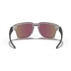 Oakley Lugplate Sunglasses Satin Chrome Frame Prizm Sapphire Lens