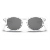 Oakley Pitchman R Sunglasses Polished Clear Frame Prizm Black Lens