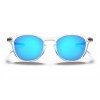 Oakley Pitchman R Sunglasses Polished Clear Frame Prizm Sapphire Lens