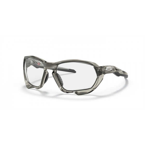 Oakley Plazma Low Bridge Fit Sunglasses Gray Frame Clear To Black Iridium Photochromic Lens