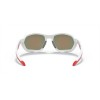 Oakley Plazma Low Bridge Fit Sunglasses White Frame Prizm Ruby Lens
