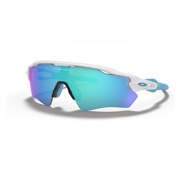 Oakley Radar Ev Xs Path Youth Fit Sunglasses Polished White Frame Sapphire Iridium Lens
