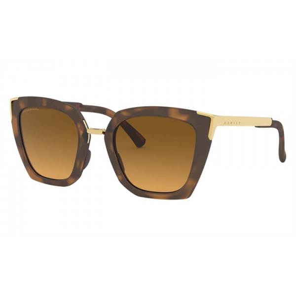 Oakley Side Swept Sunglasses Matte Brown Tortoise Frame Brown Gradient Polarized Lens