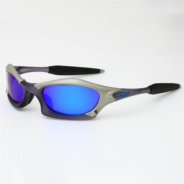Oakley Splice Sunglasses Black Frame Polarized Dark Blue Lense