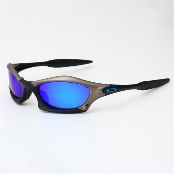 Oakley Splice Sunglasses Gold Frame Polarized Dark Blue Lense