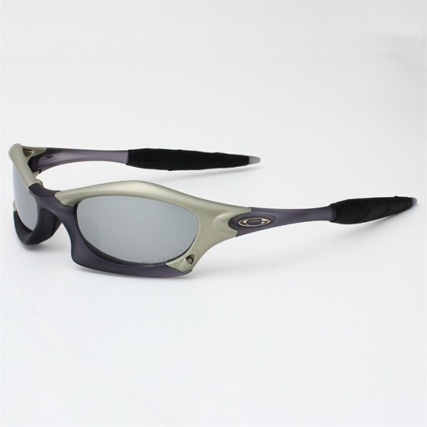 Oakley Splice Sunglasses Matte Black Frame Polarized Gray Lense