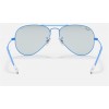 Ray Ban Aviator Solid Evolve RB3025 Sunglasses Light Blue Photochromic Evolve Light Blue
