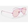 Ray Ban Aviator Solid Evolve RB3025 Sunglasses Pink Photochromic Evolve Violet