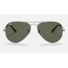 Ray Ban Aviator Classic RB3025 Sunglasses Grey Metal Frame Green Classic G-15 Lens