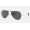 Ray Ban Aviator Collection RB3025 Sunglasses Silver Frame Dark Grey Classic Lens