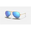 Ray Ban Aviator Flash Lenses RB3025 Sunglasses Blue Flash Gold