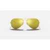 Ray Ban Aviator Flash Lenses RB3025 Sunglasses Yellow Flash Gold