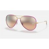 Ray Ban Aviator Full Color Legend RB3025 Sunglasses Silver Mirror Violet