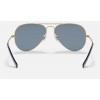 Ray Ban Aviator Mickey WDW50 RB3025 Sunglasses Gold Frame Polarized Polarized Blue/Silver Polarized Lens