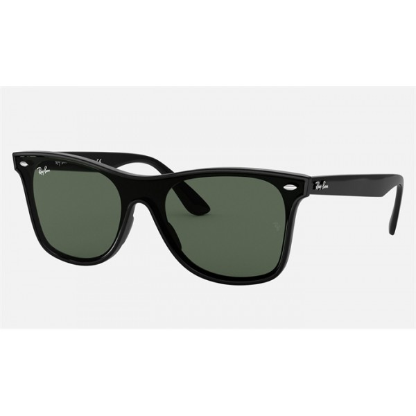 Ray Ban Blaze Wayfarer Bicolor RB4440 Sunglasses Green Classic Black