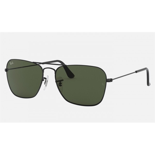 Ray Ban Caravan RB3136 Sunglasses Green Classic G-15 Black