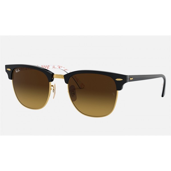 Ray Ban Clubmaster Collection RB3016 Sunglasses Brown Black