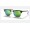 Ray Ban Clubmaster Flash Lenses RB3016 Sunglasses Flash + Tortoise Frame Green Flash Lens