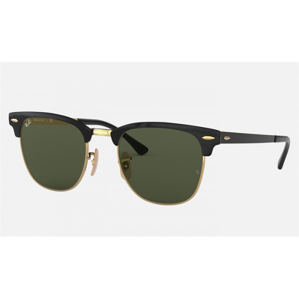 Ray Ban Clubmaster Metal RB3716 Sunglasses Classic G-15 + Black Frame Green Classic G-15 Lens