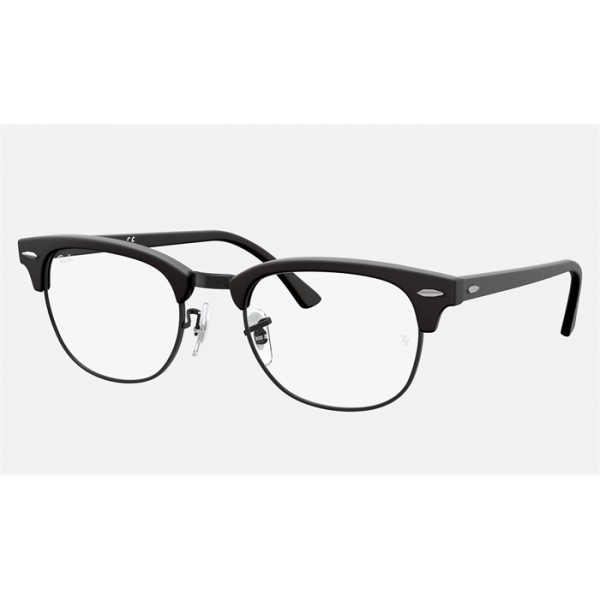 Ray Ban Clubmaster Optics RB5154 Sunglasses Demo Lens + All Black Pattern Frame Clear Lens