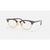 Ray Ban Clubmaster Optics RB5154 Sunglasses Demo Lens + Brown Gold Frame Clear Lens